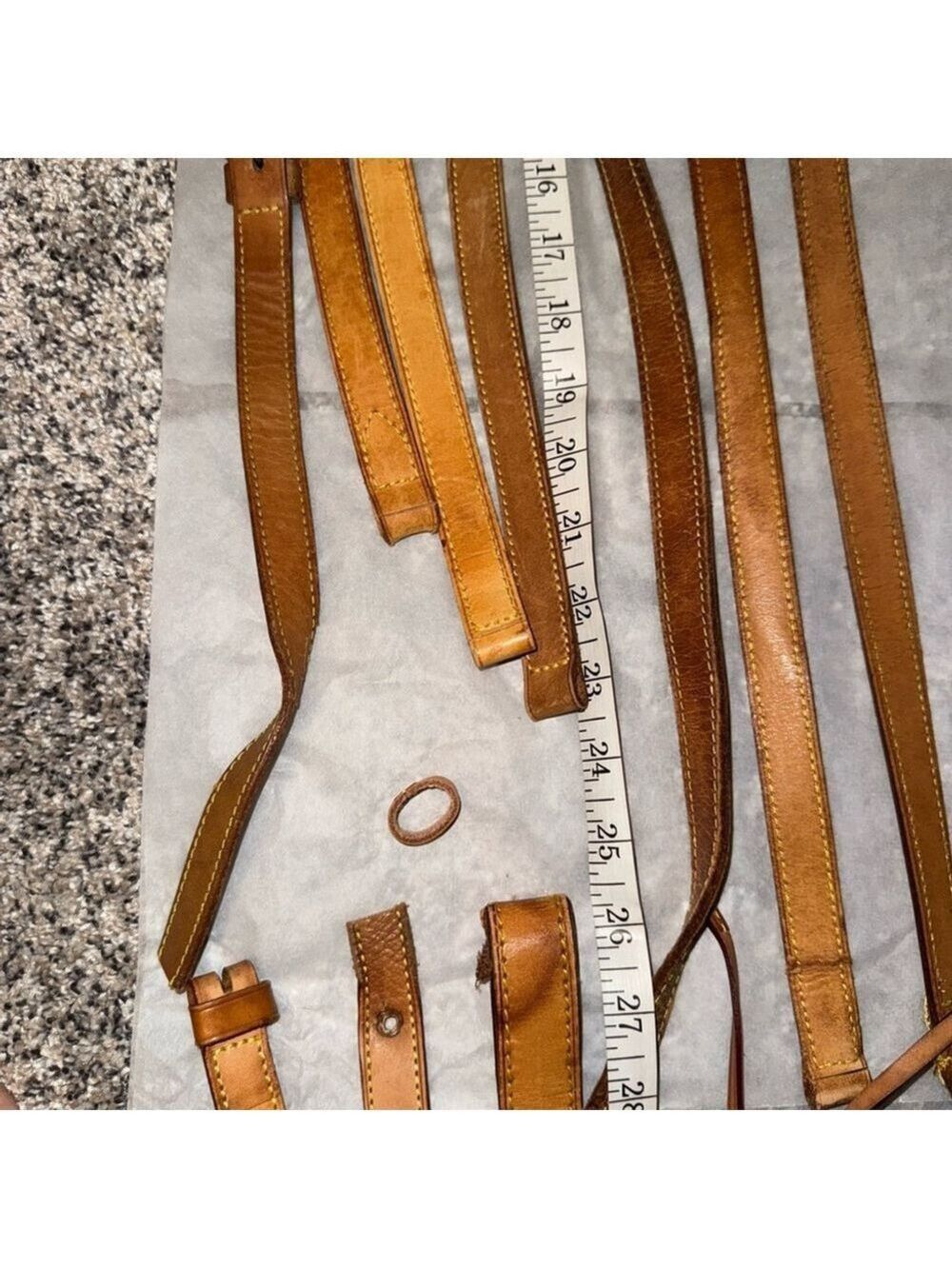 Vachetta Leather Strap Repair Bundle Large Lot Patina Replacement Pieces SKU 014 - Picture 7 of 15